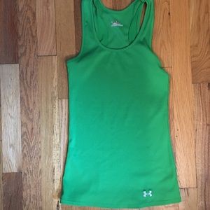 Under Armour green heat gear tank